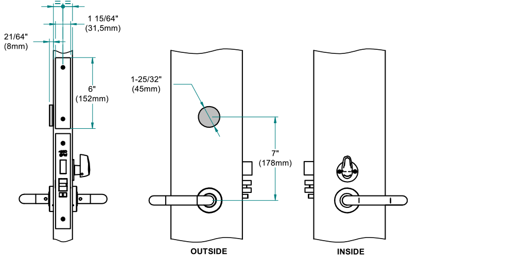 Ælement Fusion - ANSI Technical drawing